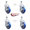 Service Caster 5 Inch Blue Polyurethane Swivel 12mm Threaded Stem Caster Set with Brake SCC-TS20S514-PPUB-BLUE-TLB-M1215-4 - alternate 5